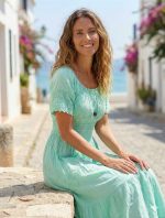 Vestido Largo Verde Menta - Image 2