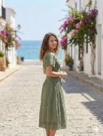 Vestido Largo Verde Oliva - Image 2