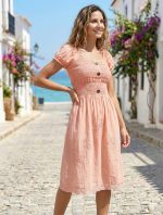 Vestido Corto Salmon - Image 4