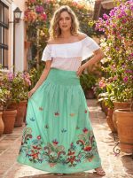 Falda Larga Chalis Verde Menta