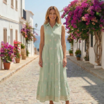 Vestido Largo Botones