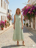 Vestido Largo Botones