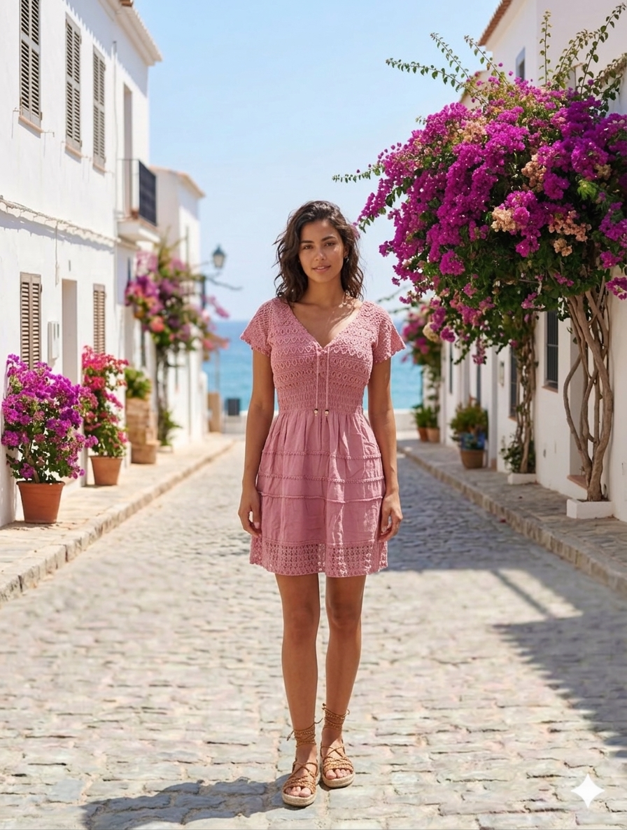 Vestido Corto Palo De Rosa - Image 1