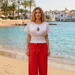 Pantalón Rojo Mariposa Chaliz