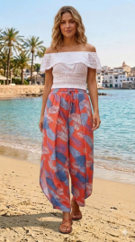 Pantalón Rayan Estampado Mariposa Chalis