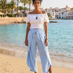 Pantalon Azul Cielo Mariposa Chaliz