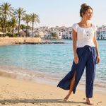Pantalon Azul Oscuro Mariposa Chaliz