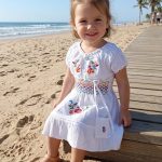 Vestido Niña Bordado con Bolso