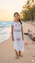 Vestido Niña Bordado con Bolso - Image 6