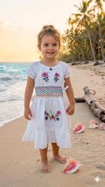 Vestido Niña Bordado con Bolso - Image 7