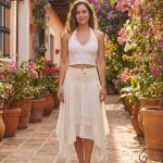 Falda Beige Puntas Tabita R.3189