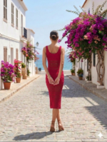 Vestido Largo Hilo Rojo - Image 2