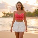 Top Fucsia Corto Amarrar Hindú Tabita R.3158