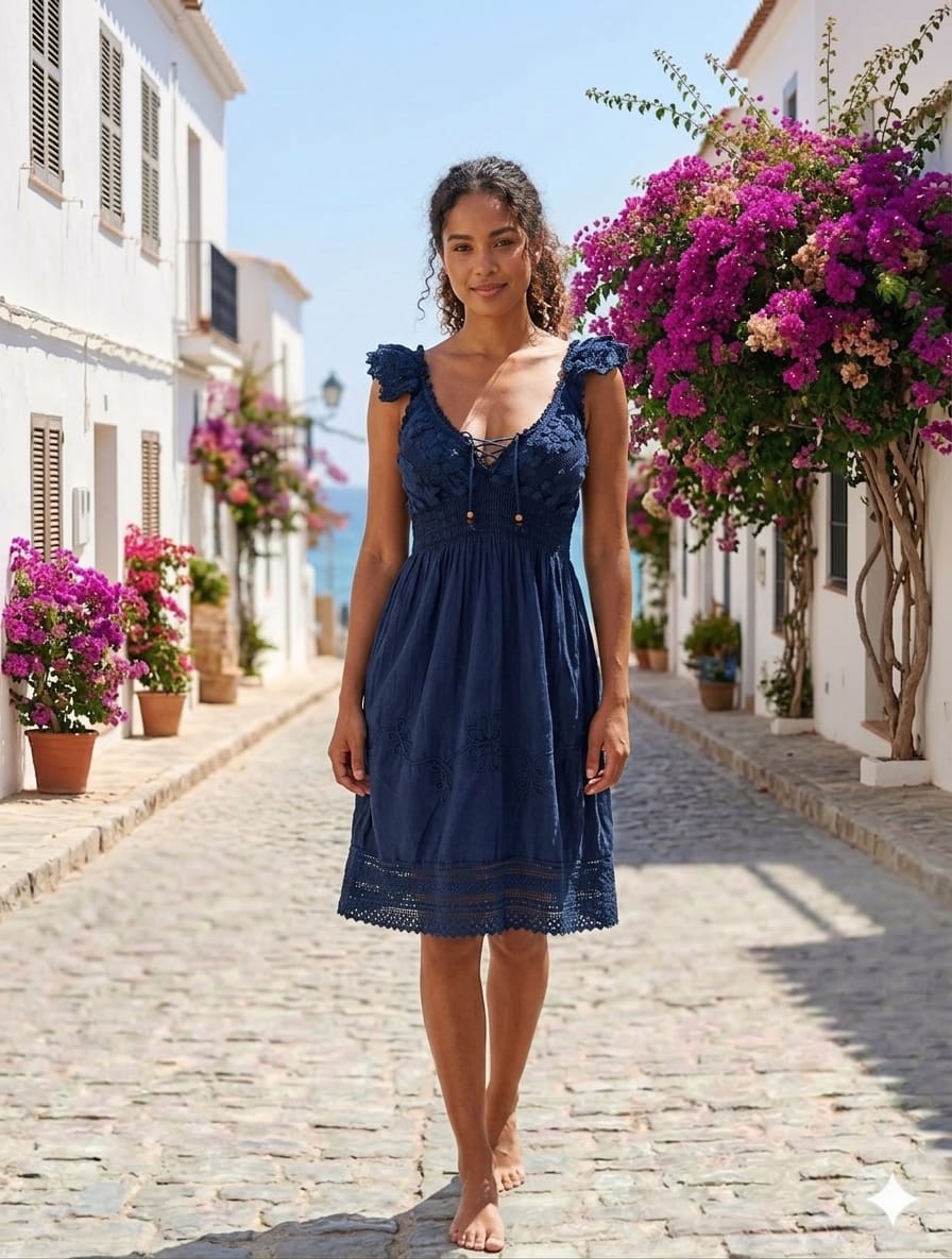 Vestido Corto Azul Jean Oscuro Tabita Vestido Corto Azul Jean Oscuro Tabita R.3198 - Image 1