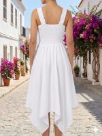 Vestido Largo Blanco Tiras Puntas Tabita R.3429 - Image 2