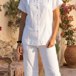 Blusa Peruana Blanca Dama Tabita