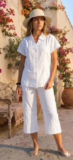 Blusa Peruana Blanca Dama Tabita