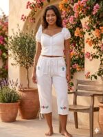 Capri XL Blanco Hindú Bordado - Image 2