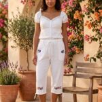 Capri XL Blanco Hindú Bordado