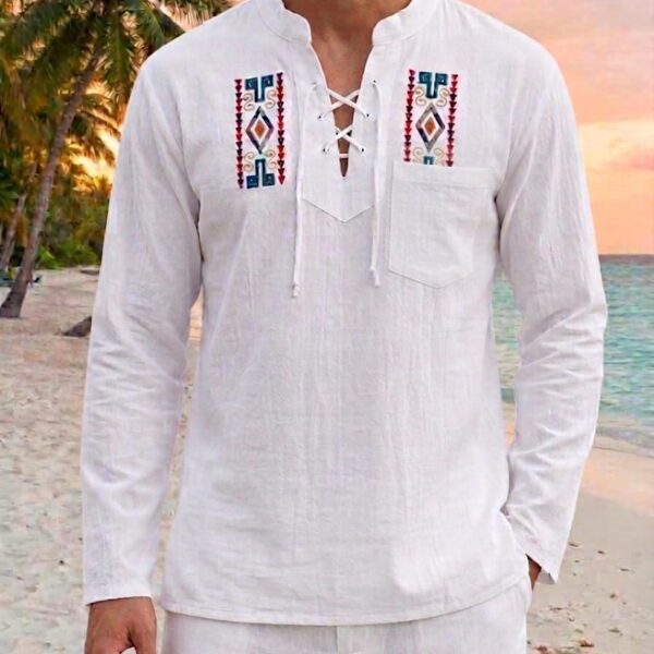 Camisa Gabitex Manga Larga Hombre Bordada