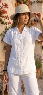 Blusa Peruana Blanca Dama Tabita - Image 2