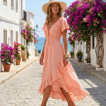 Vestido Largo Salmon Bolero Tabita