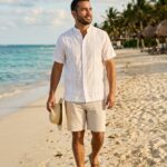 Camisa Guayabera Bordada Cuello Piloto Manga Corta Graciela