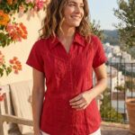 Blusa Peruana Roja Dama Tabita