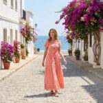 Vestido Largo Salmon Graciela