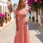 Vestido Largo Salmon Tabita