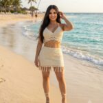 Conjunto Hilo Beige Oscuro Conchitas Gissela R.4968