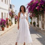 Vestido Blanco Largo Amarrar Tabita R.5843